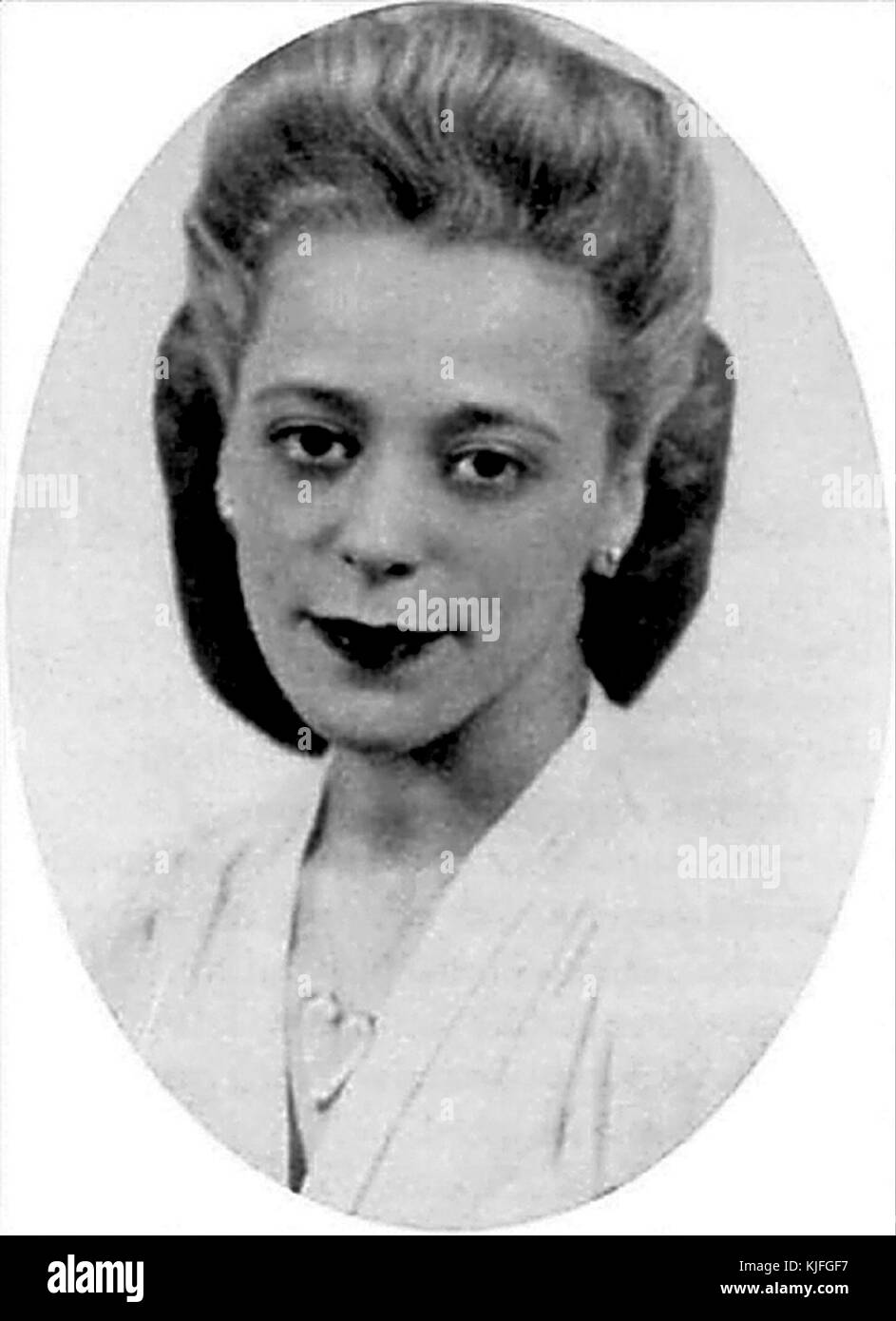 Viola Desmond war eine kanadische Geschäftsfrau und Bürgerrechtpionierin, die vor allem für ihre Missetat bekannt war, als sie sich 1946 weigerte, ein nur für Weiße bestimmtes Gebiet in einem Nova Scotia-Kino zu verlassen. Ihre Aktionen wurden zu einem bedeutenden Symbol im Kampf für die Gleichberechtigung der Rassen in Kanada. Stockfoto