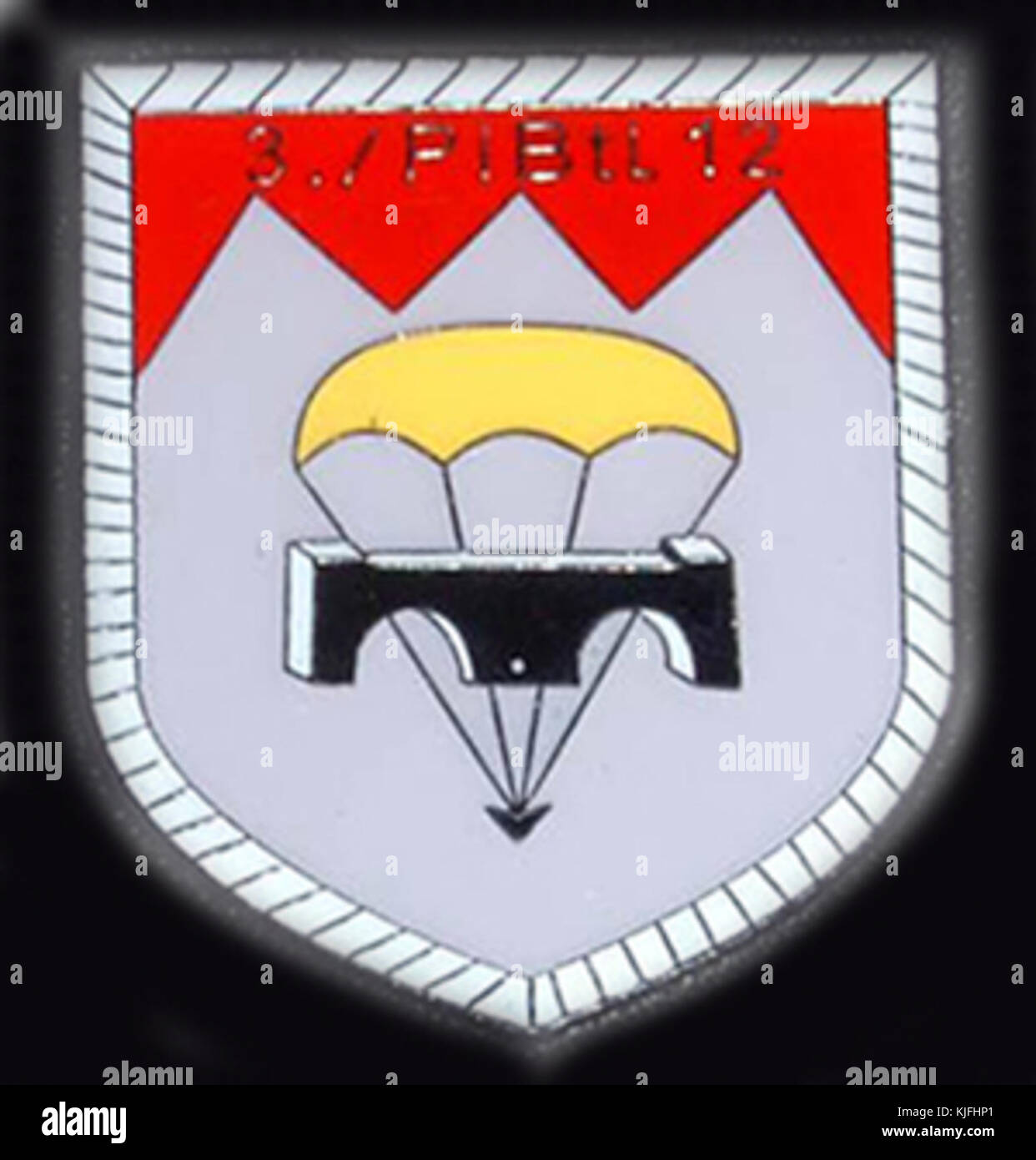 Eine Fotografie, die das 3. Polnische Infanterie-Bataillon (3. PiBtl) während des Militärdienstes darstellt. Die Einheit war bekannt für ihre Beteiligung an Schlüsselschlachten in den frühen Stadien des Zweiten Weltkriegs Stockfoto