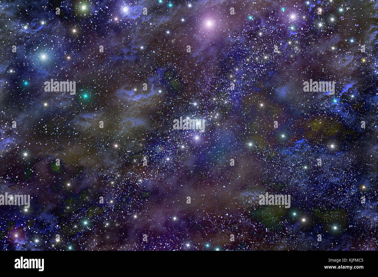 Bunte abstrakt Hintergrund von Deep Space mit bunten Nebel und Sterne Stockfoto