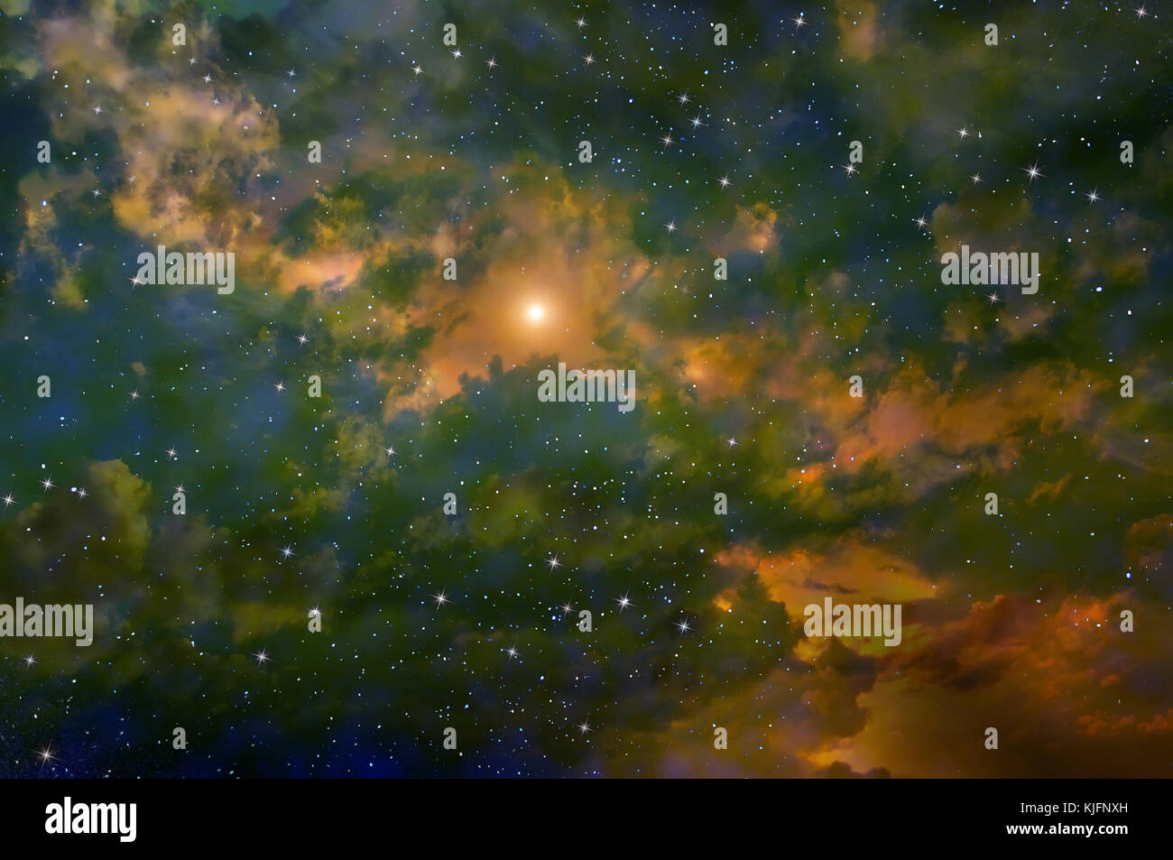 Bunte abstrakt Hintergrund von Deep Space mit Nebel und Sterne Stockfoto