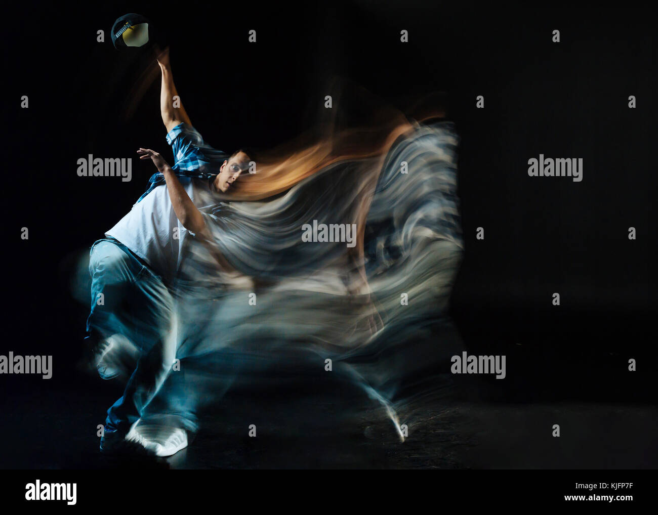 Schön schöner Mann tanzen Stockfoto