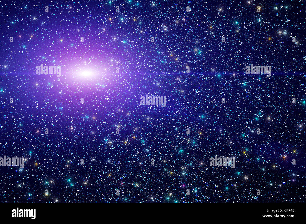 Abstrakte dark blue Space Hintergrund mit Nebula von Myriaden von glänzenden Sternen umgeben. Stockfoto