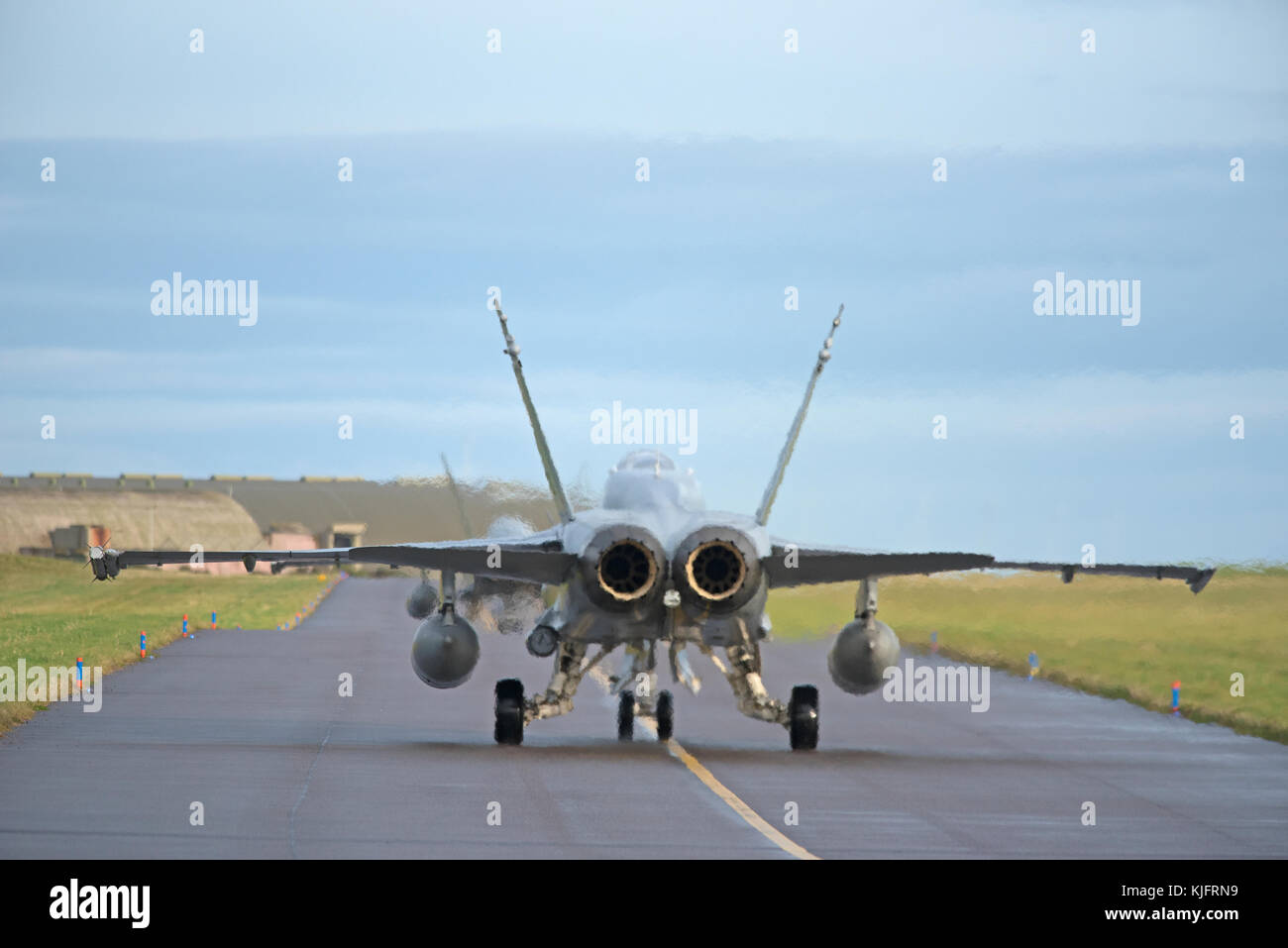 Swiss Air Force Mcdonnell Douglas F 18 C/A Hornet schnell Twin vierstrahligen Jet Fighter Aircraft. Auf 4 Woche Pilot Training. Stockfoto