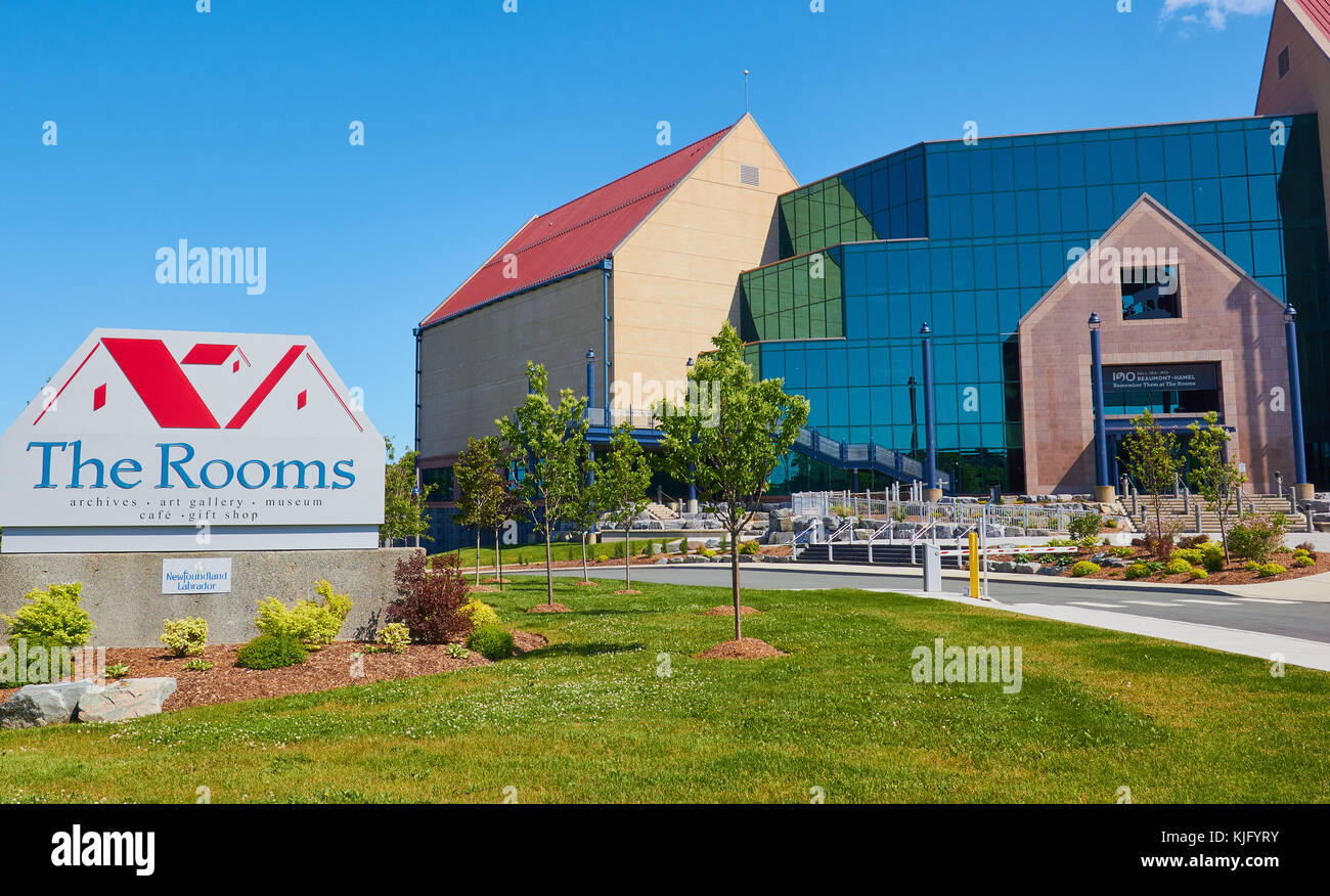 Die Zimmer kulturelle Einrichtung mit Kunstgalerie, Provincial Museum und dem Landesarchiv, St John's, Avalon Halbinsel, Neufundland, Kanada Stockfoto