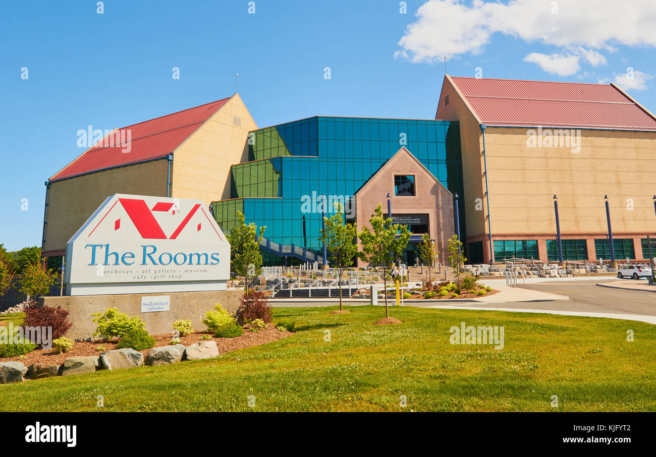Die Zimmer kulturelle Einrichtung mit Kunstgalerie, Provincial Museum und dem Landesarchiv, St John's, Avalon Halbinsel, Neufundland, Kanada Stockfoto