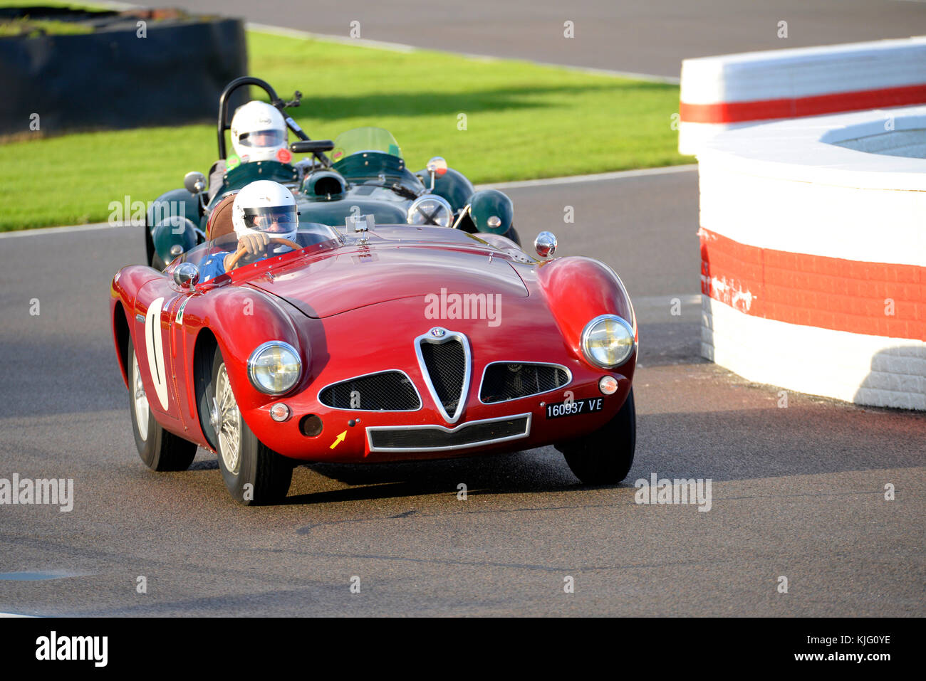 1953 Alfa Romeo 3000 Disco Volante im Besitz und gefahren von Christopher Mann beim Goodwood Revival 2017 Stockfoto