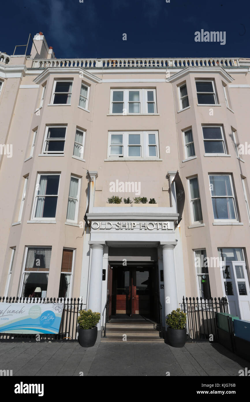 Mit Teilen aus dem Jahr 1559 ist das Old Ship das historischste Hotel in Brighton. Stockfoto