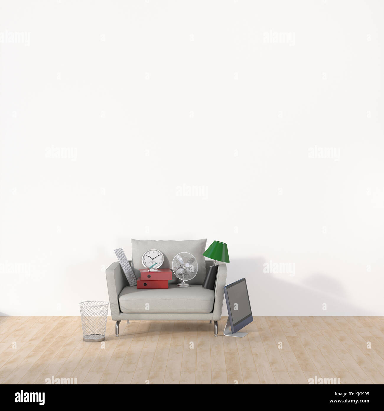 Umzug, heraus zu löschen, das Büro Stockfoto