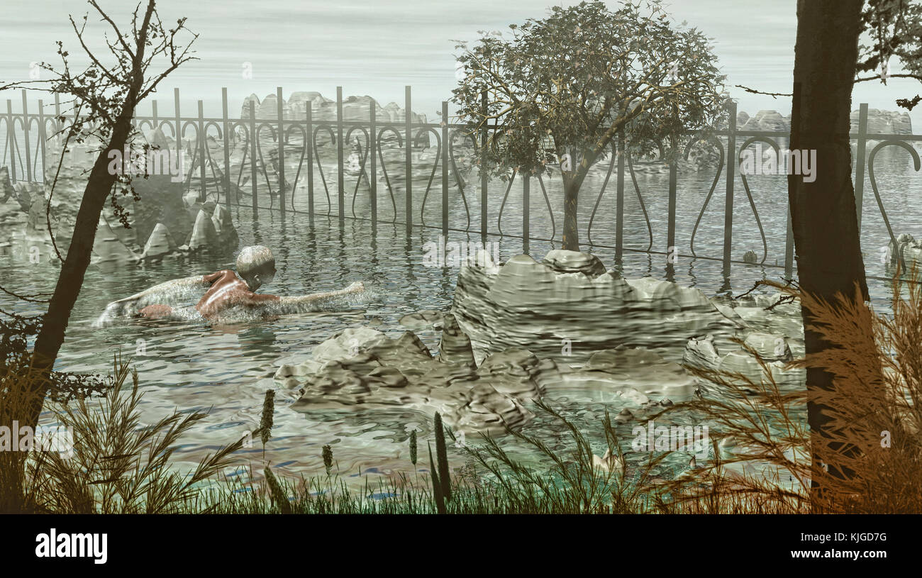 Moderne Schriftzug Phrase abgebildet. Auf Freiheit. Inschriften in Abbildung. Stockfoto