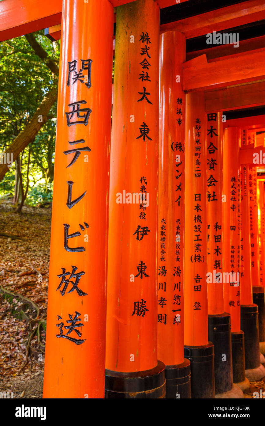 Japanische Kanji-Buchstaben Stockfoto