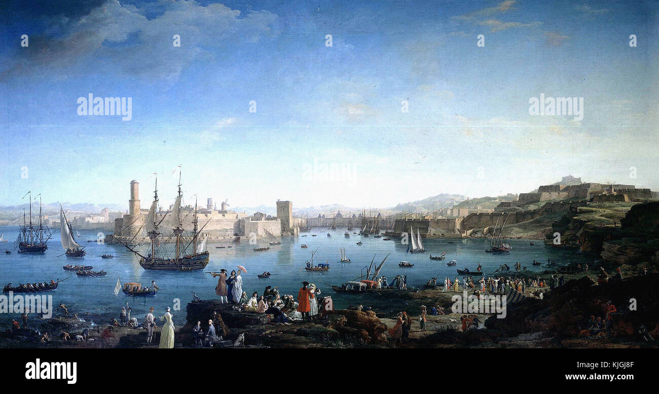 Joseph Vernet - Hafen von Marseille, 18. Jahrhundert Stockfoto