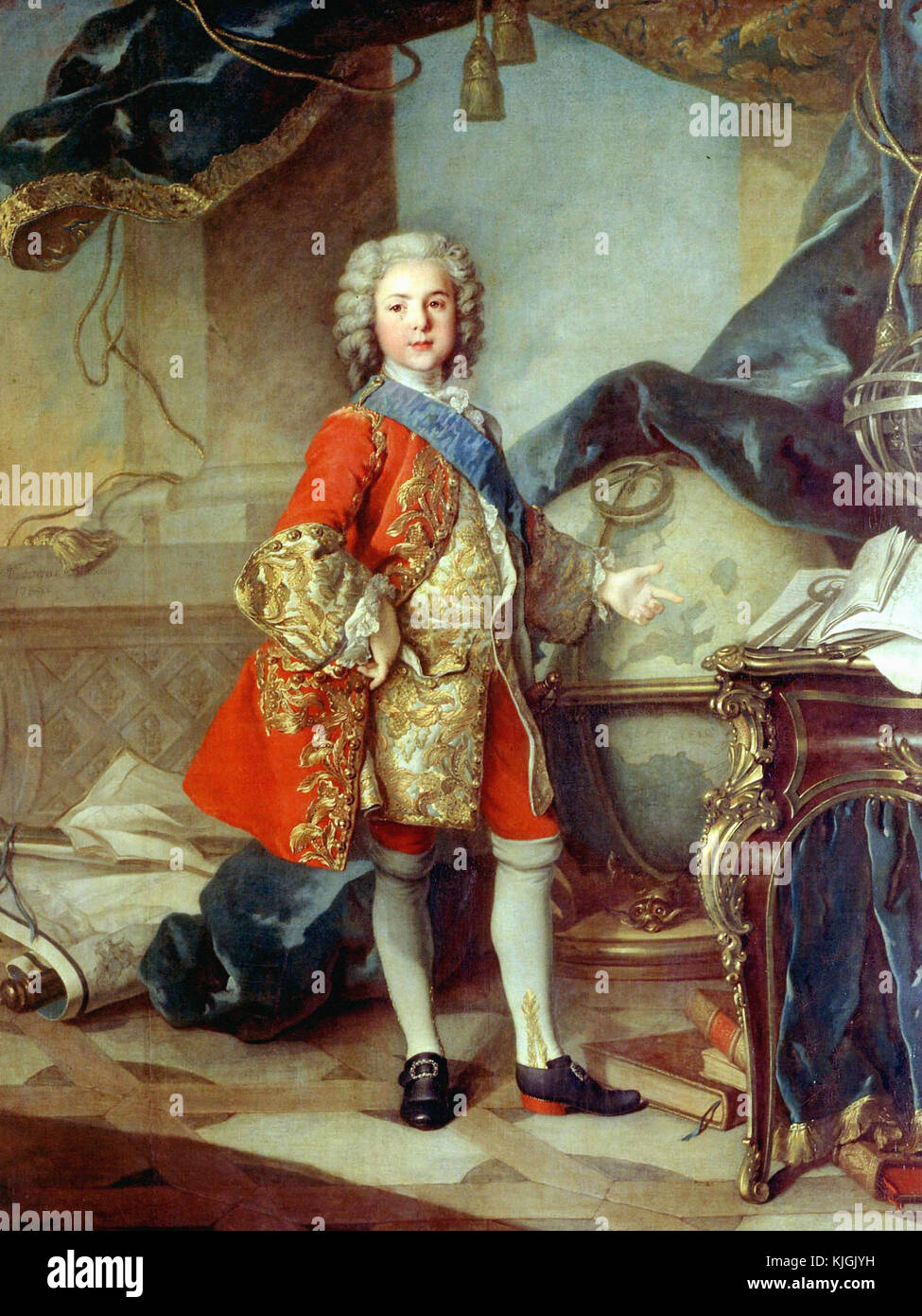 Louis Toque - Porträt der Dauphin Louis de France, Sohn von Louis XV 18. Stockfoto