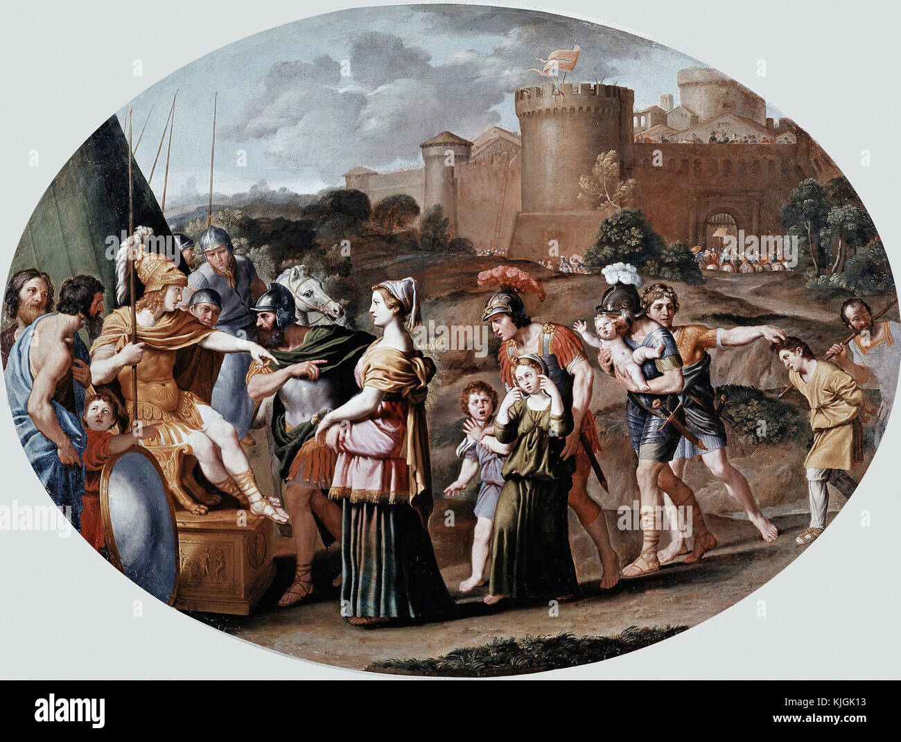 Domenico Zampieri - Timoclée captive amenée devant Alexandre le Grand Paris, Musée du Louvre Stockfoto