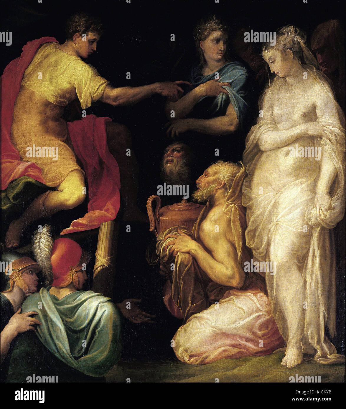 Niccolo dell'Abate - Die Enthaltsamkeit von Scipio Paris, Louvre Museum 16. Stockfoto