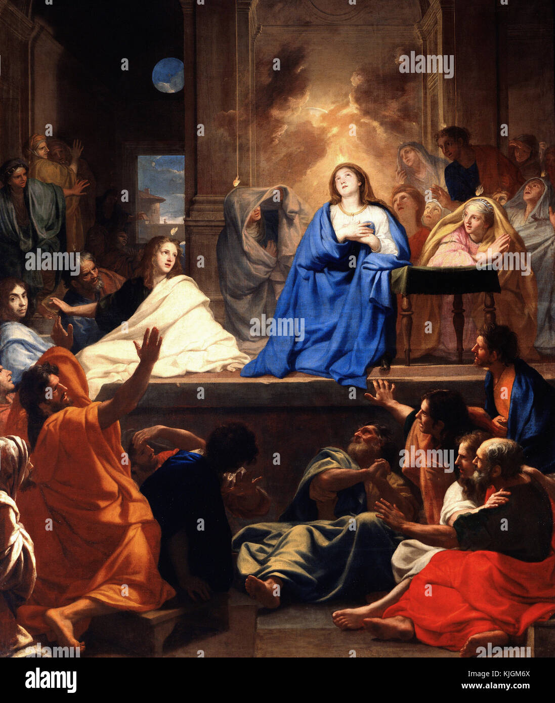 Charles Le Brun - die Herabkunft des Heiligen Geistes 1656 Stockfoto