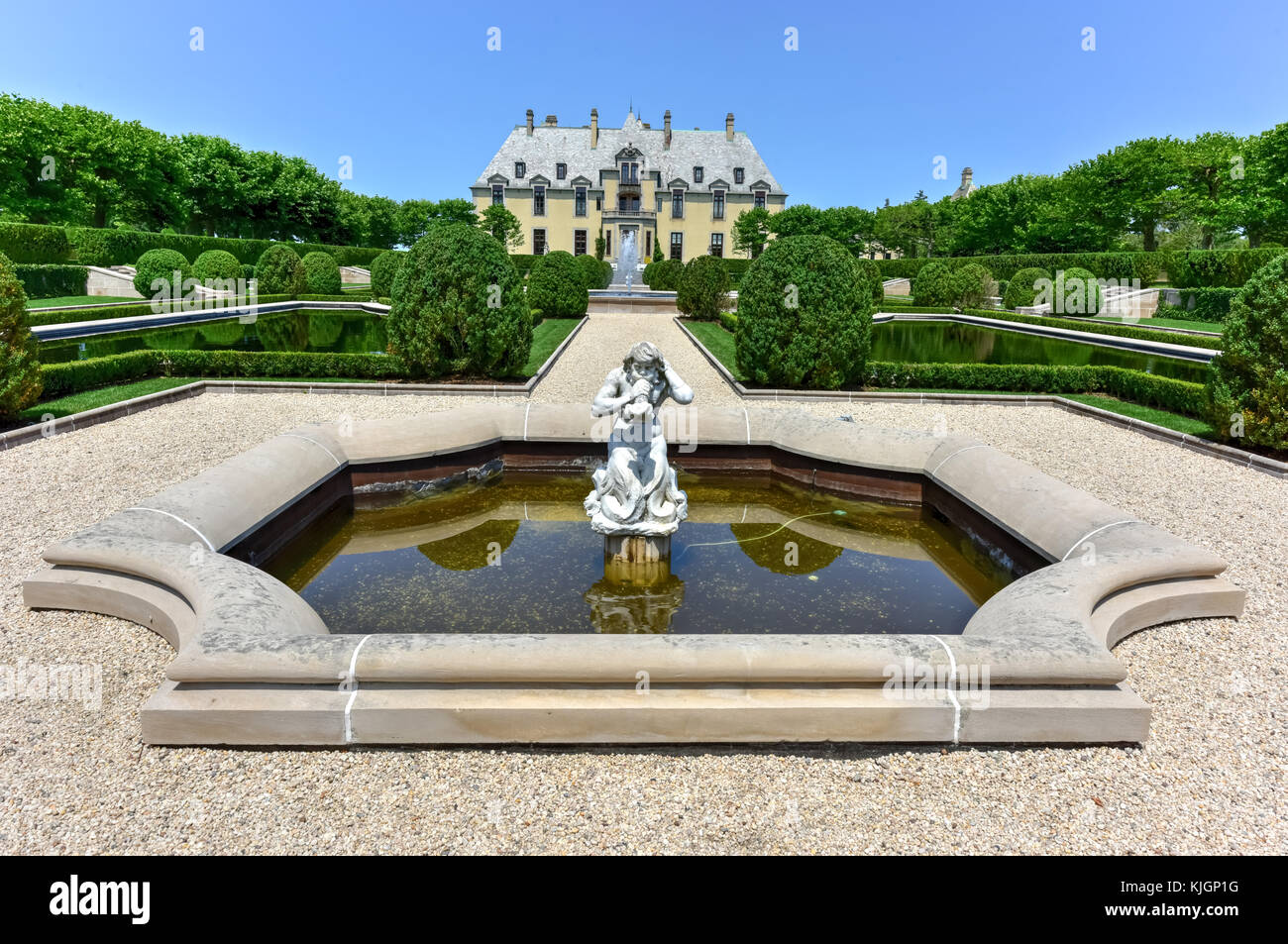 Oheka Castle in Huntington, New York. Eine von vielen unter den Gold Coast Villen von Long Island. Stockfoto