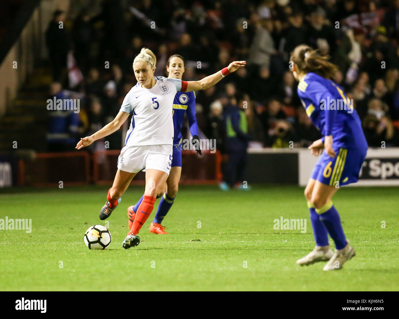 England's Frauen Team, den Löwinnen, Bosnien & Herzegowina, FIFA Frauenfussball Weltmeisterschaft qualifizieren, November 2017. Steph Houghton Stockfoto