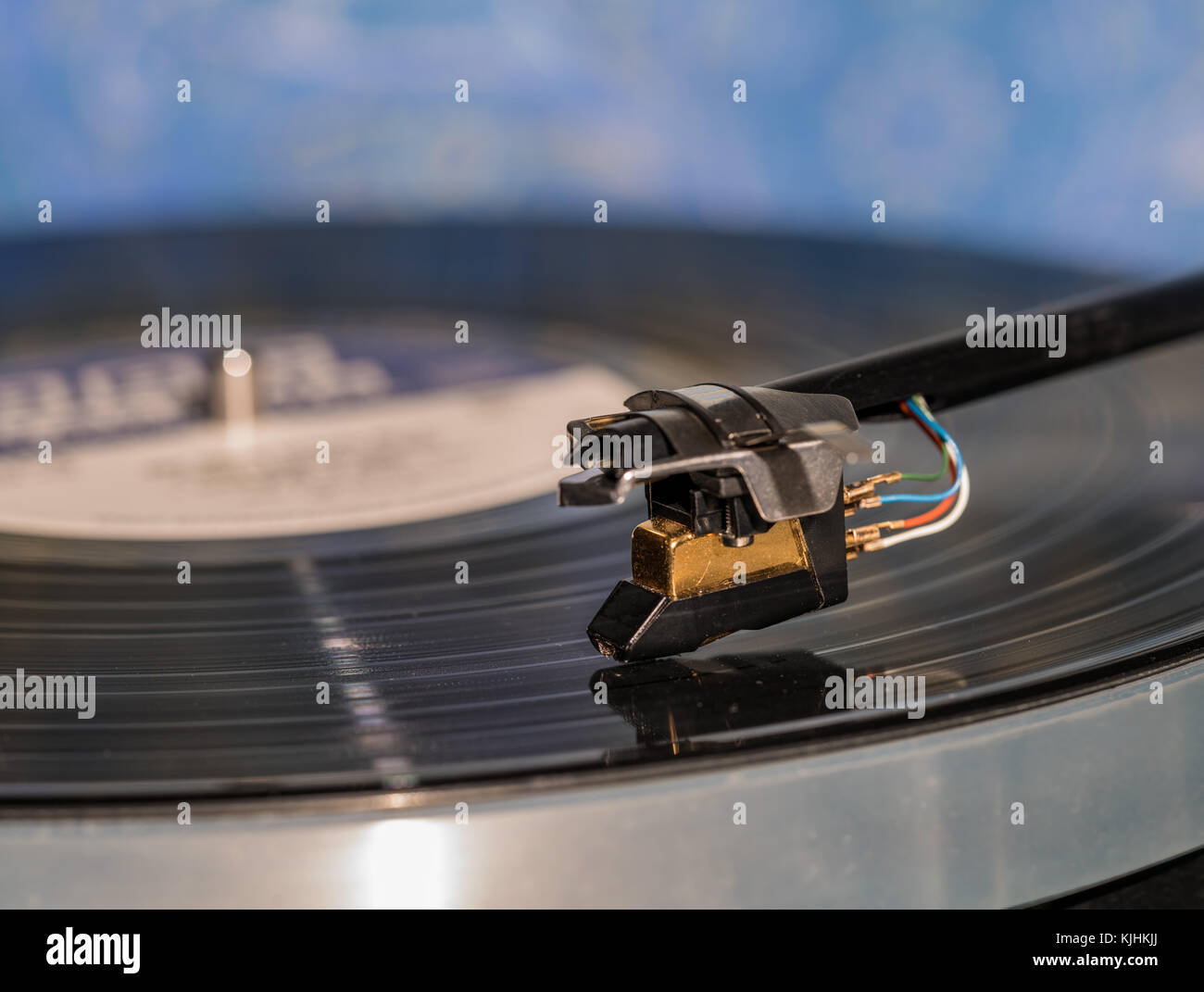 Hochwertige vinyl record Deck und Tonarm Stockfotografie Alamy