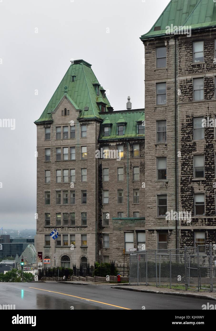 L'HOTEL - DIEU DE QUEBEC Stockfoto