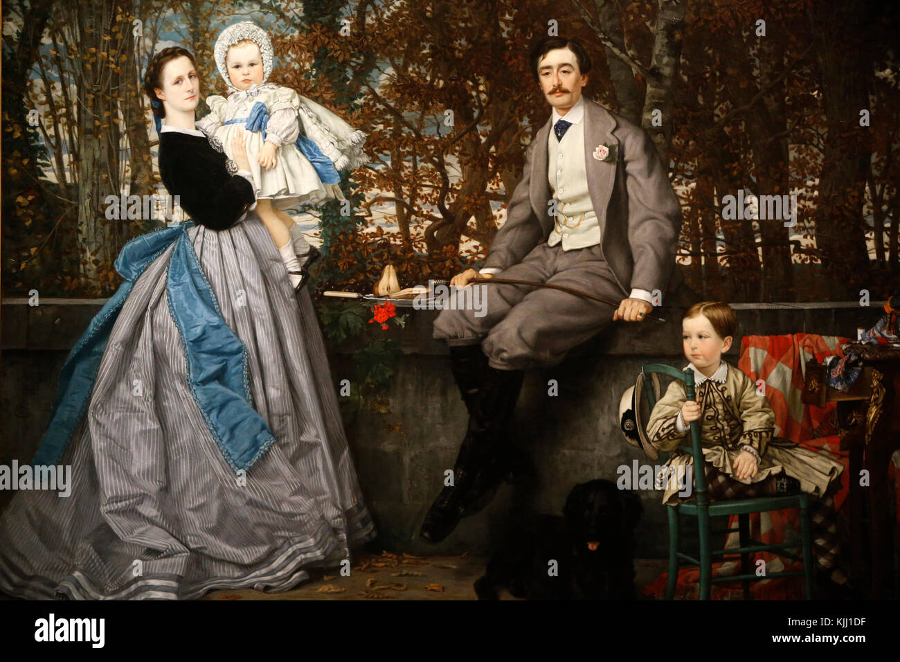 Museum Orsay. James Tissot. Portrait der Familie des Miramon Marquis. Öl auf Leinwand. 1865. Frankreich. Stockfoto