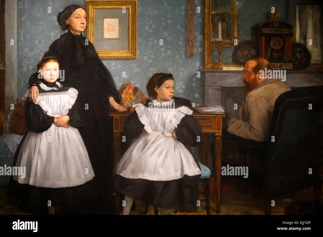 Museum Orsay. Edgar Degas. Family Portrait, auch als die Familie Bellelli bekannt. Öl auf Leinwand, zwischen 1858 und 1869. Frankreich. Stockfoto