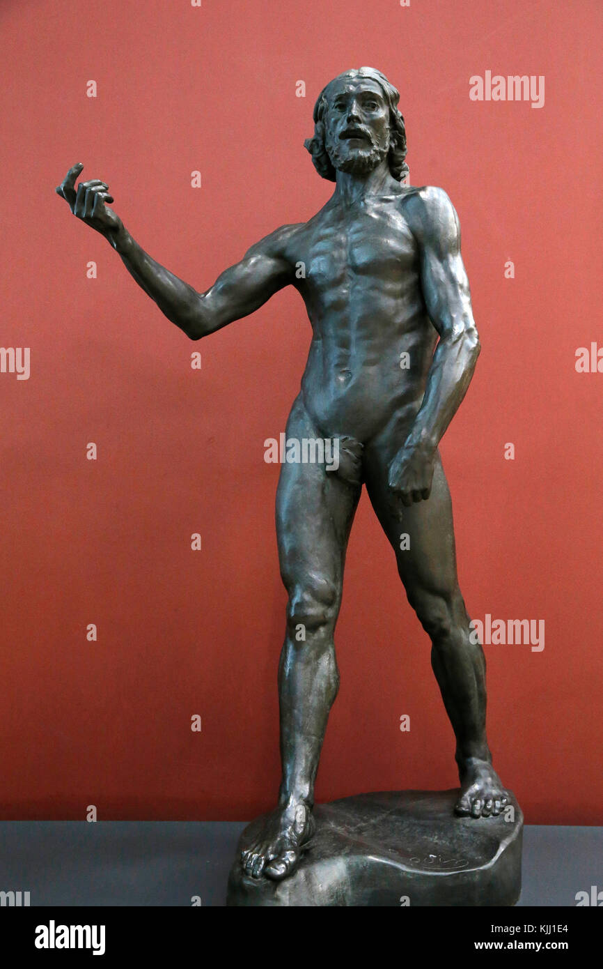 Museum Orsay. Auguste Rodin. Der heilige Johannes der Täufer. Bronze. 1878-1881. Frankreich. Stockfoto