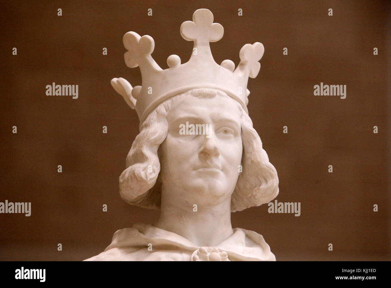 Museum Orsay. Emmanuel Fremiet. Karl V., König von Frankreich. Marmor