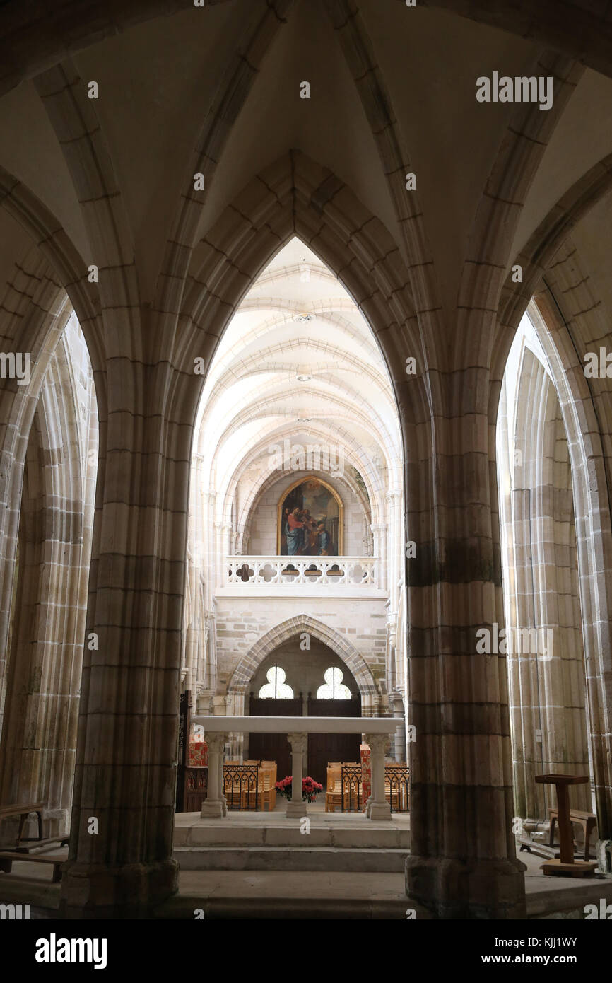 Saint-Pere Kirche. Gotische Architektur. Der Chor. Frankreich. Stockfoto