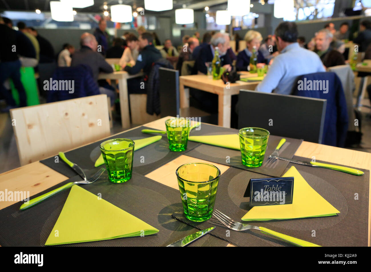 Restaurant. Tabelle vorbehalten. Frankreich. Stockfoto