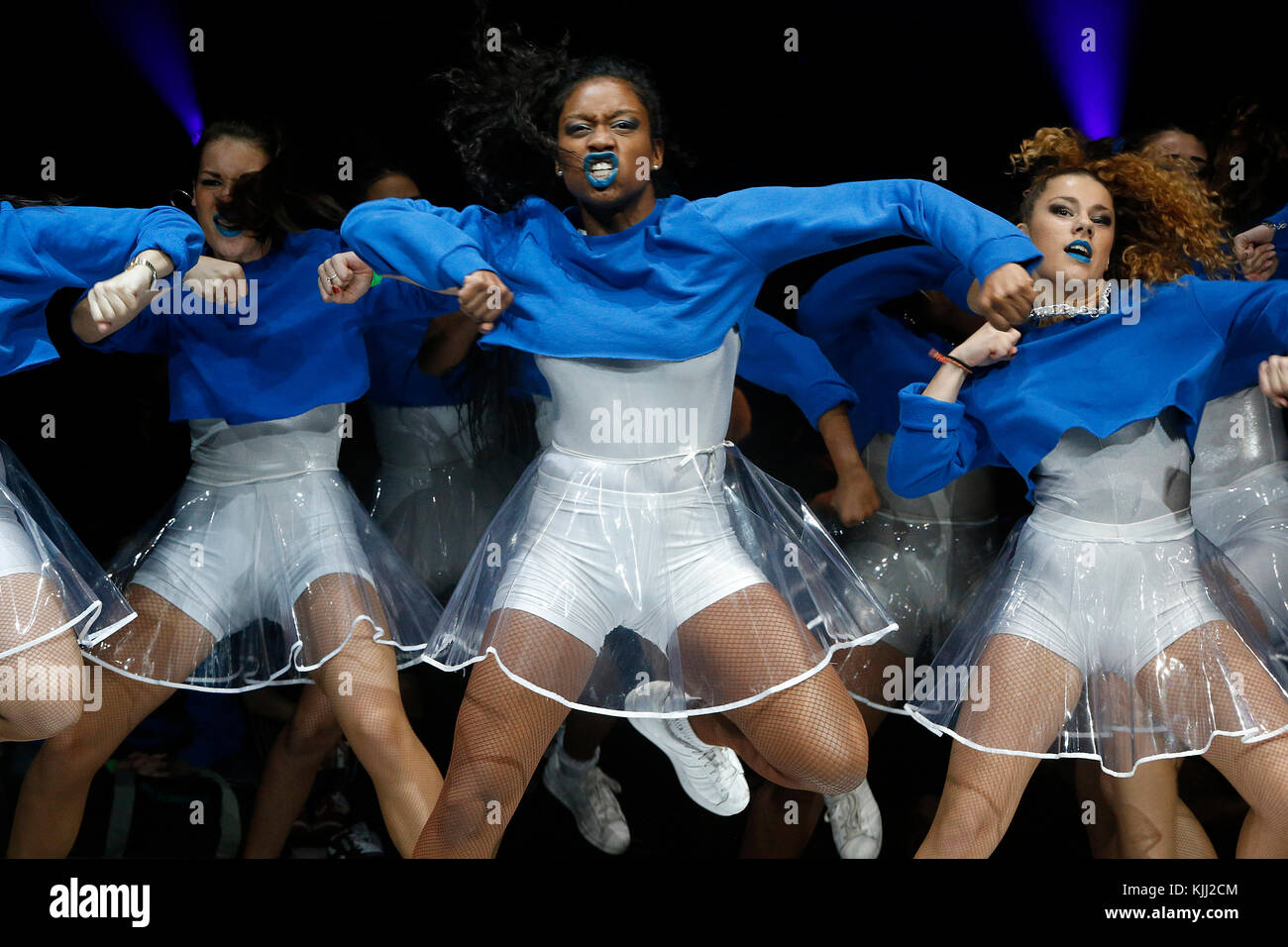 Hip Hop: Kod Street Dance Weltmeisterschaft 2016 in Paris. N'Zup weibliche Band zeigen. Frankreich. Stockfoto
