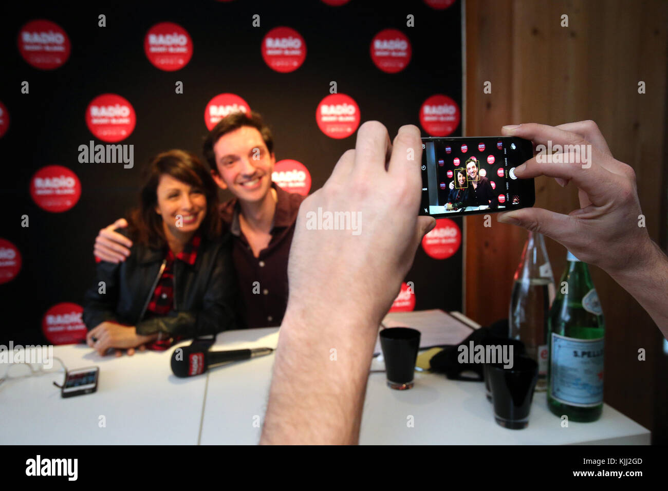 Nehmen Sie ein Foto auf einem Radio. Frankreich. Stockfoto