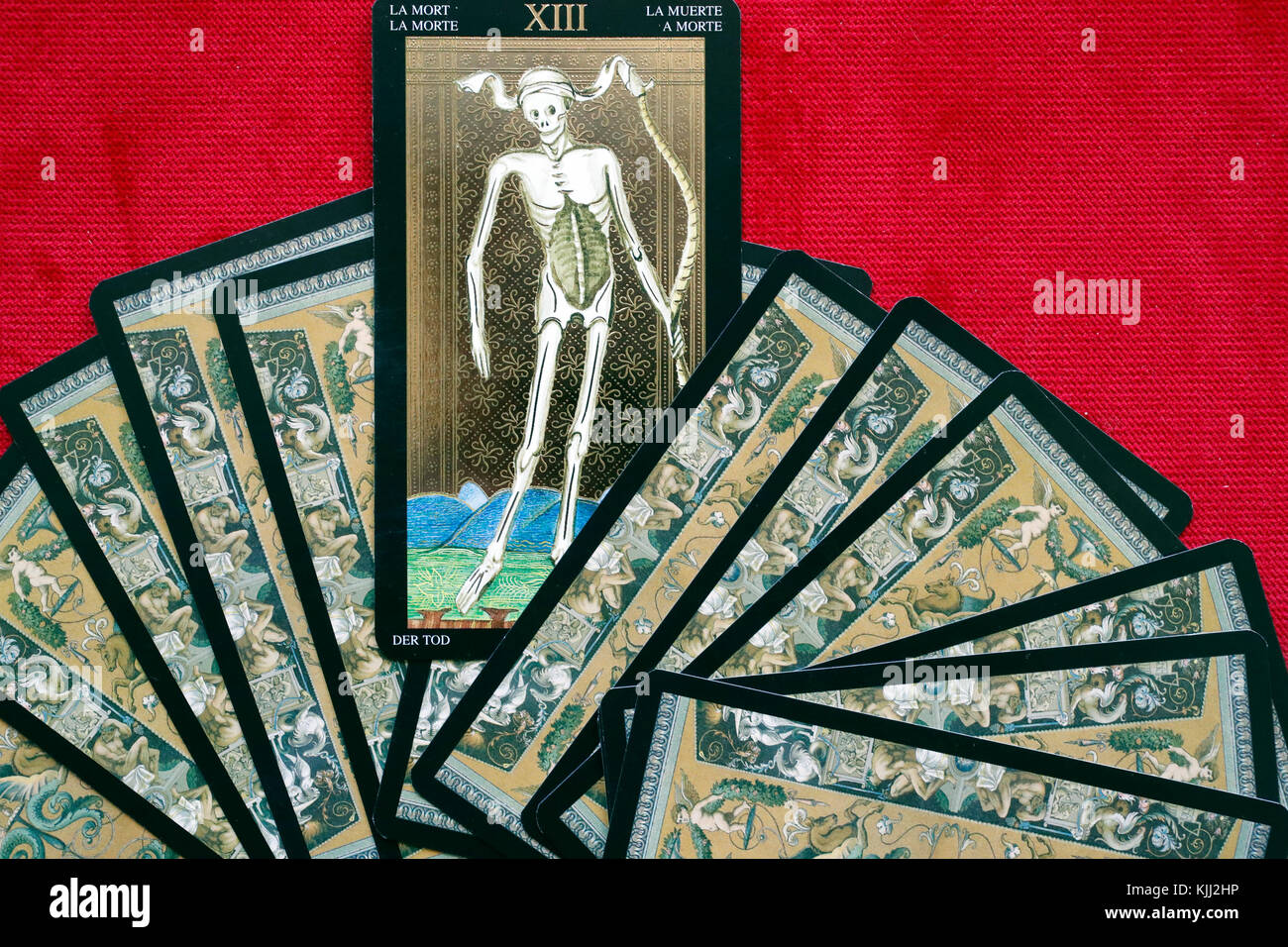 Tarot Karten. Der Tod. Stockfoto