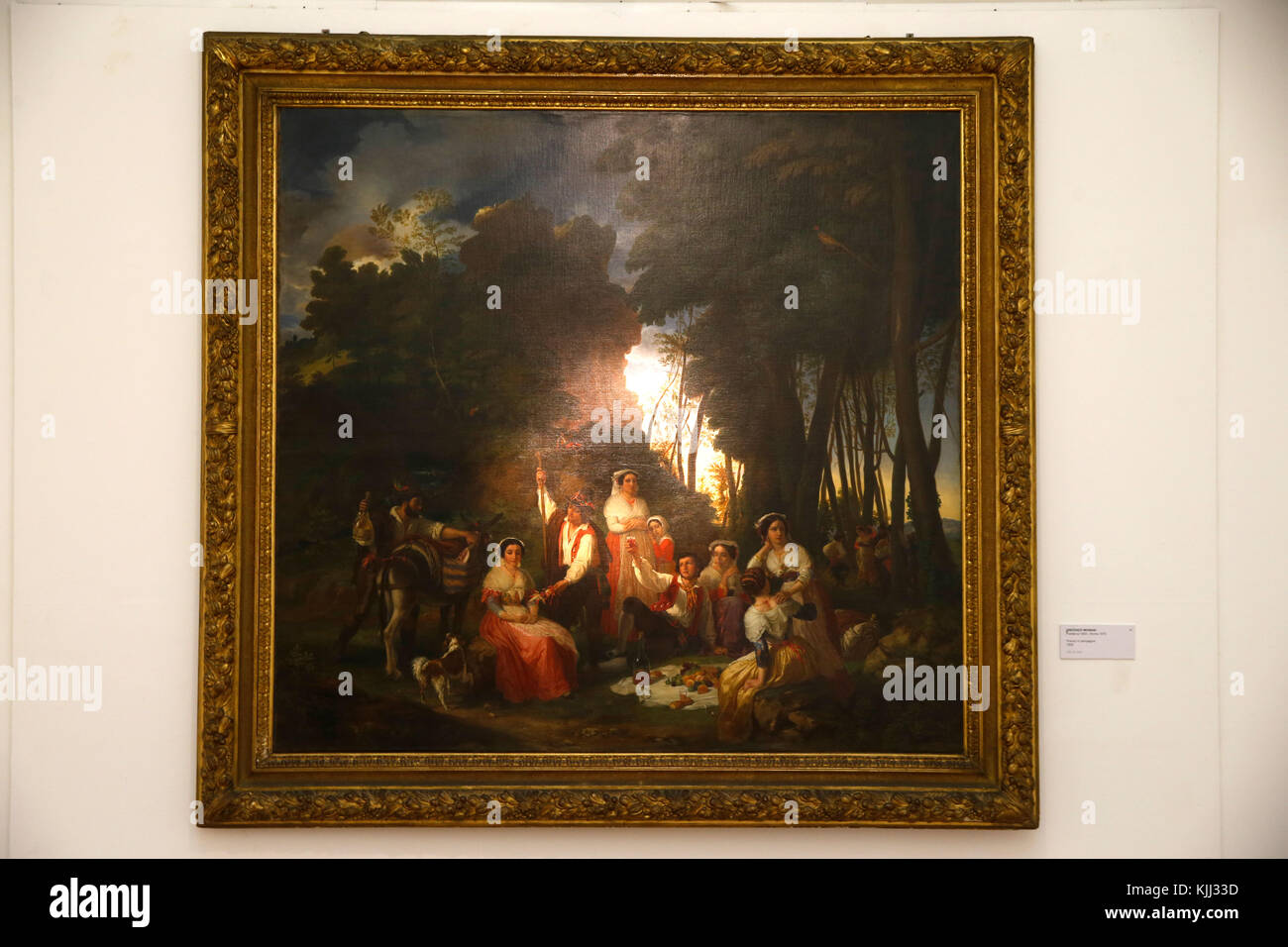 Museum von Rom in Trastevere. Vincenzo Morani. Och in Kampanien 1858 Öl auf Leinwand. Italien. Stockfoto
