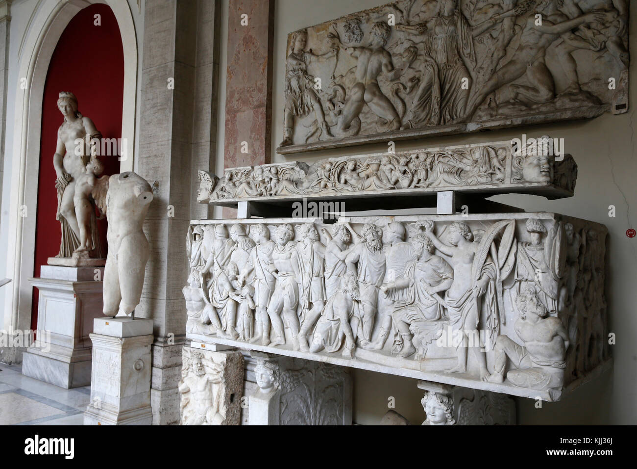 Vatikanische Museen, Rom. Pio Clementino Museum. Italien. Stockfoto