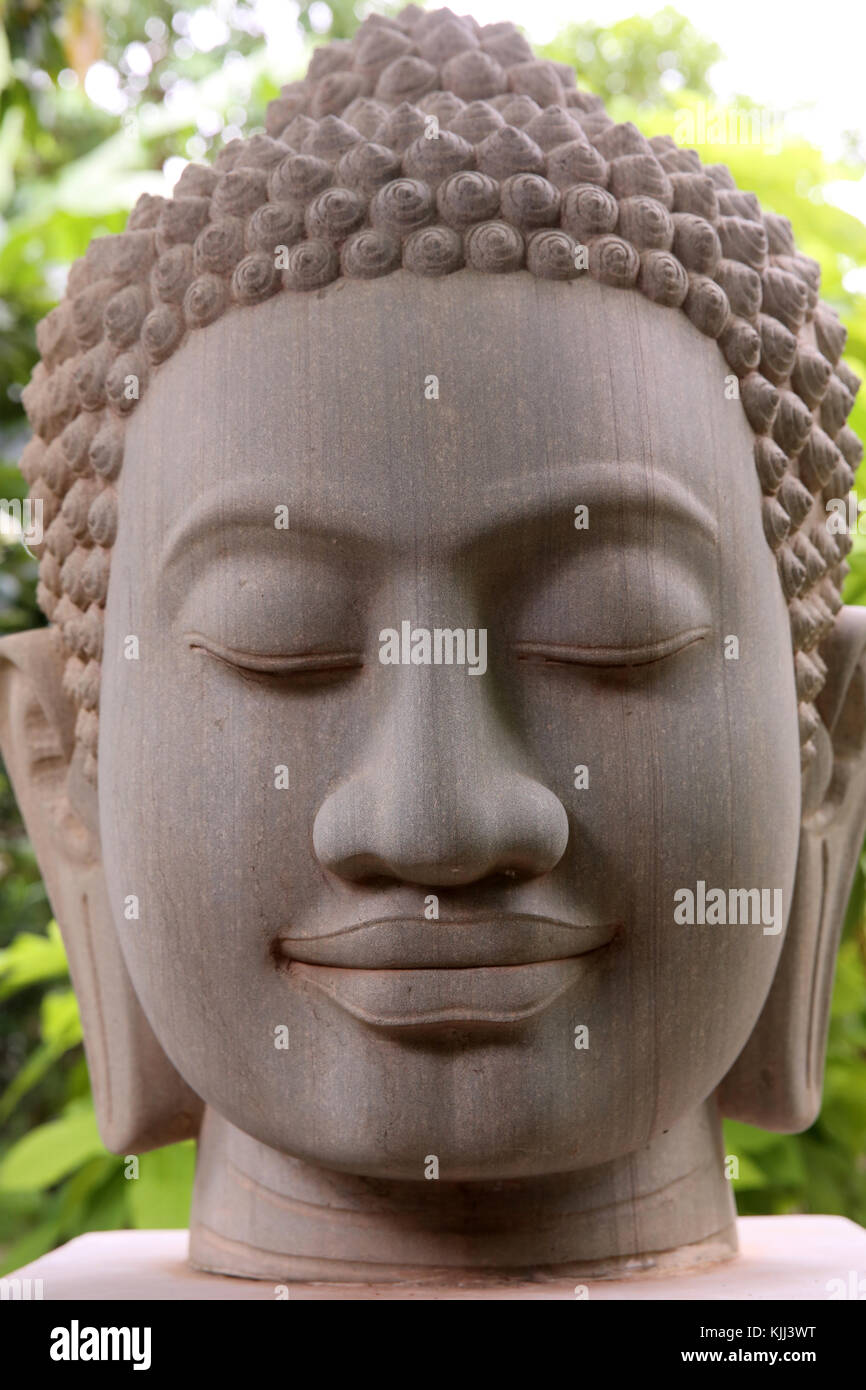 Buddha Kopf in Siem Reap in Kambodscha. Stockfoto
