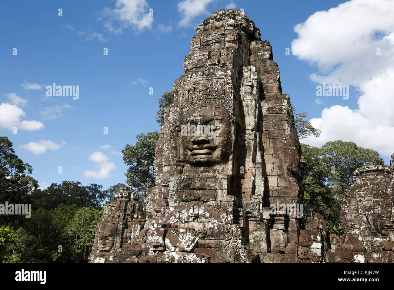 Angkor Tempel komplex. Bayon. Kambodscha. Stockfoto