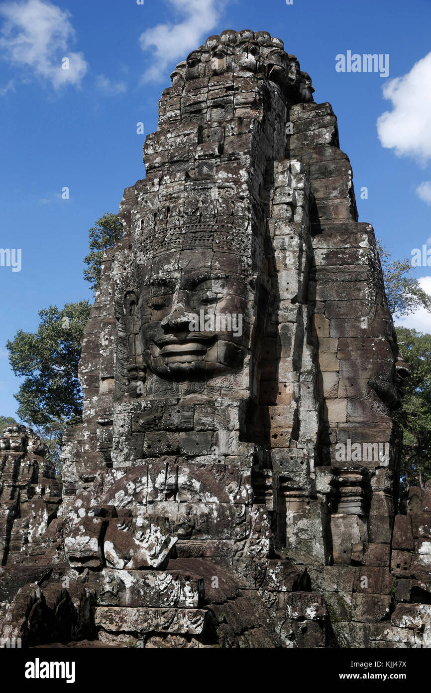 Angkor Tempel komplex. Bayon. Kambodscha. Stockfoto