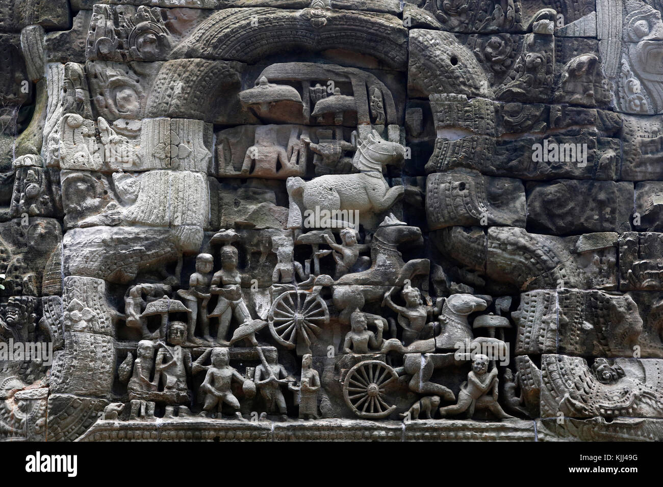Angkor Tempel komplex. Ta Prohm Tempel. Kambodscha. Stockfoto
