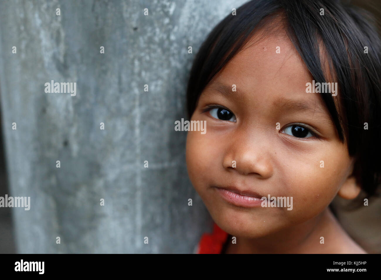 Bahnar (Ba Na) ethnische Gruppe. Junges Mädchen. Porträt. Kon Tum. Vietnam. Stockfoto