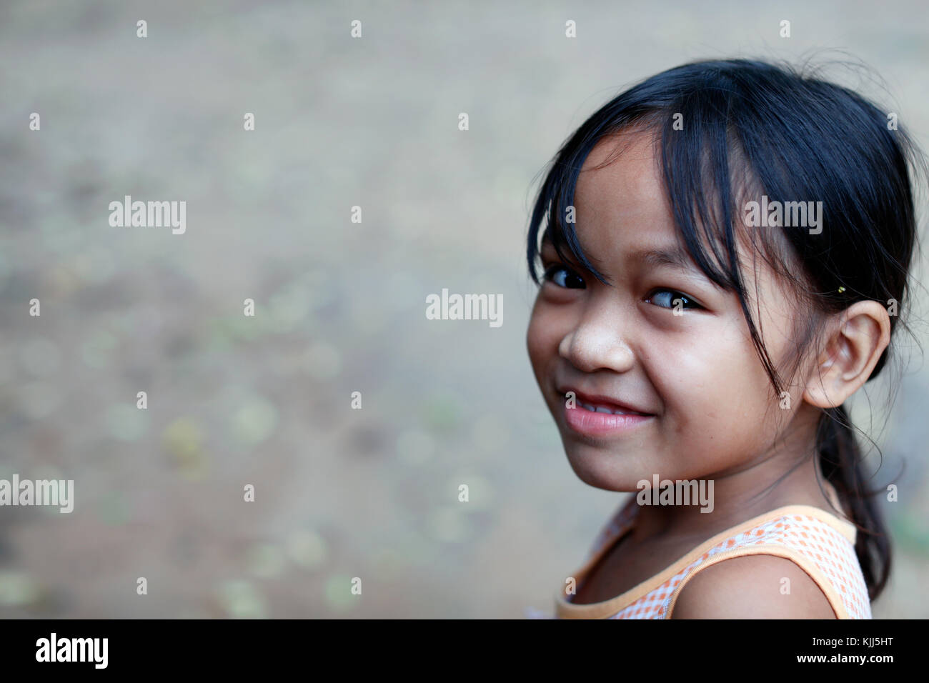 Bahnar (Ba Na) ethnische Gruppe. Junges Mädchen. Porträt. Kon Tum. Vietnam. Stockfoto