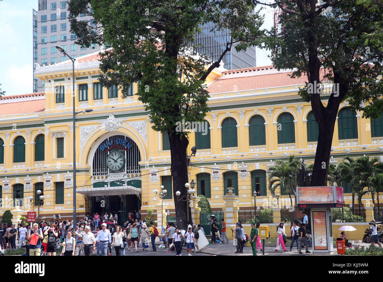 Koloniale Architektur. Ho Chi Minh City. Vietnam. Stockfoto