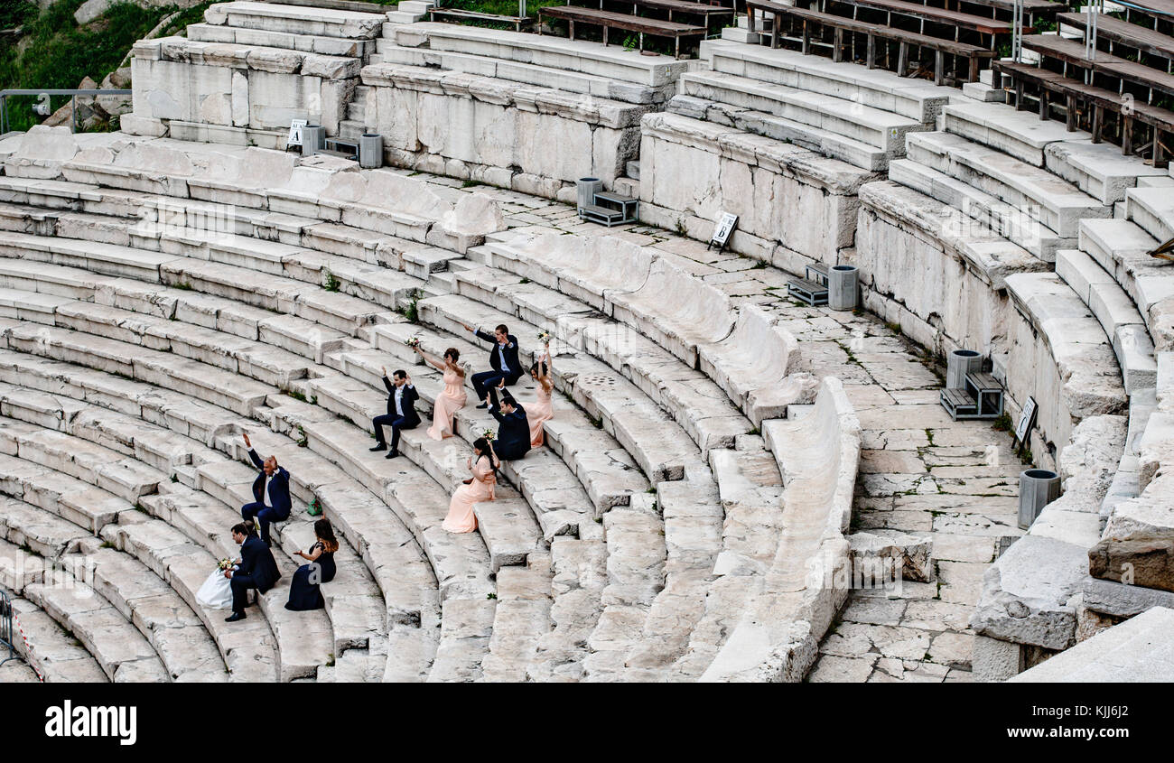 Ein jäten Foto Session im antiken Theater von philippopolis (aktuelle plovdiv) Stockfoto