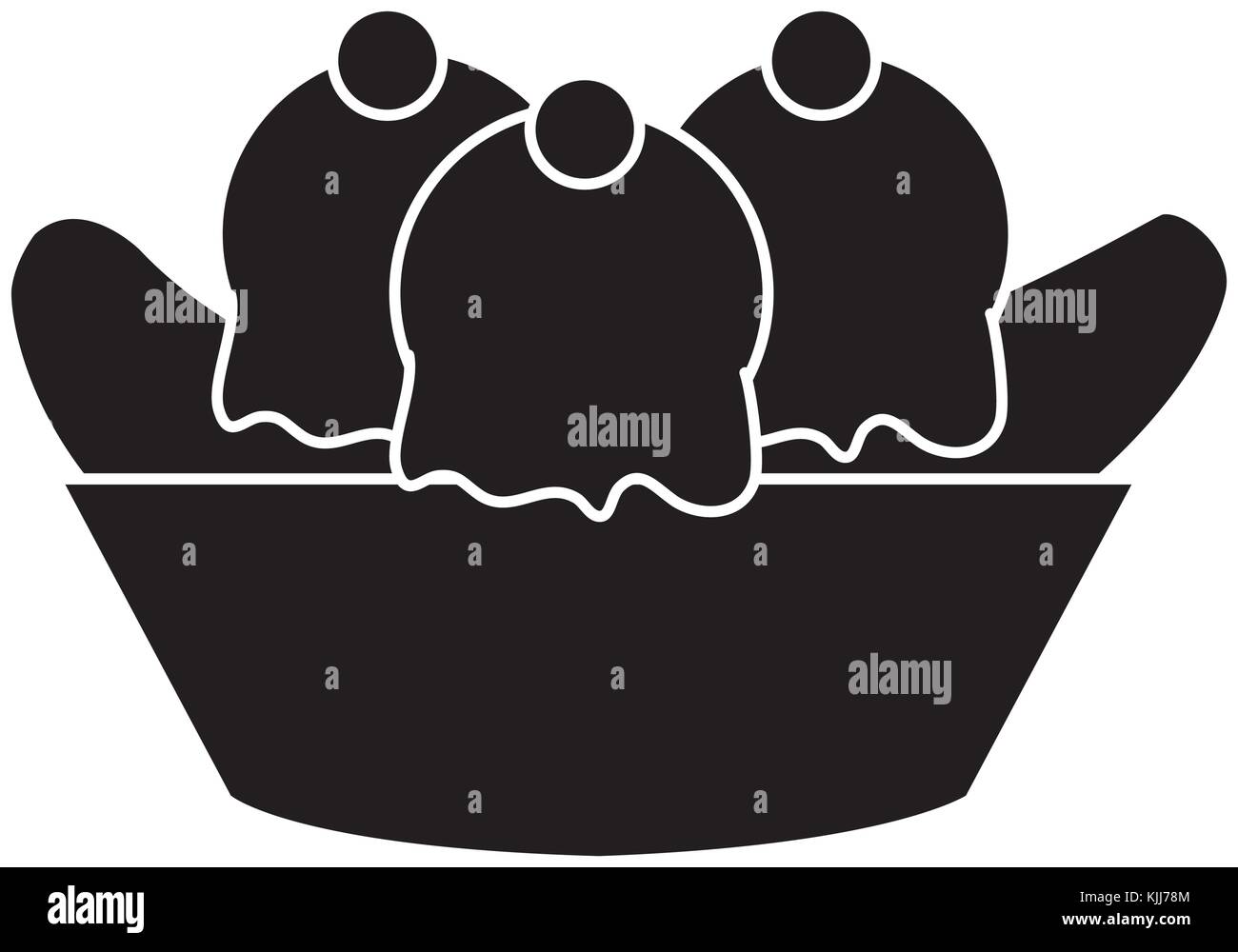 Köstliche Banana Split Stock Vektor