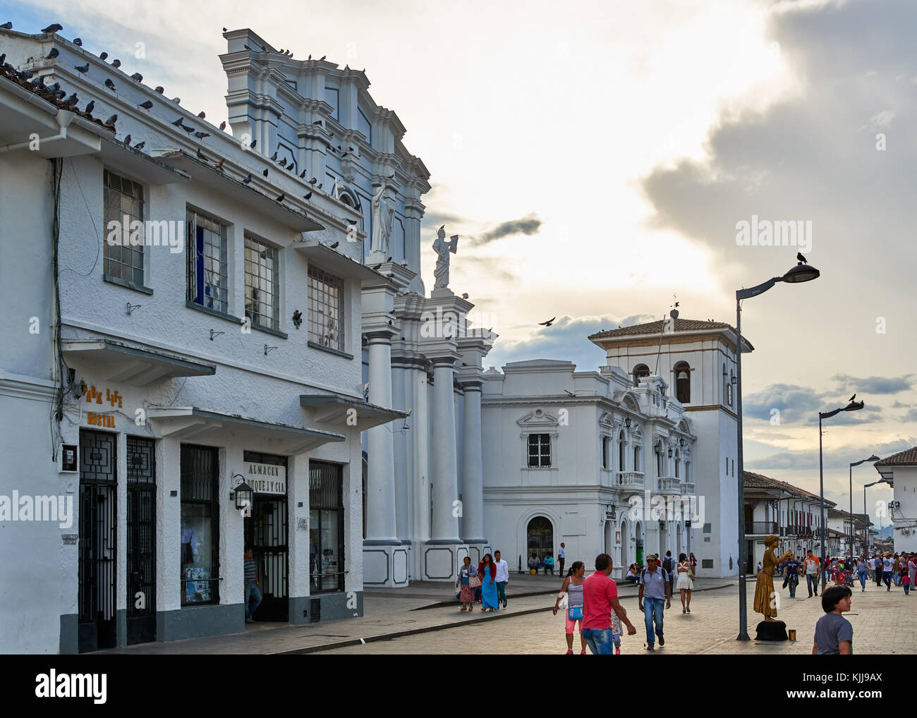 Typische Gebaeude in Popayan, Verfügbare, Suedamerika | typische Gebäude in Pereira, Kolumbien, Südamerika | Stockfoto