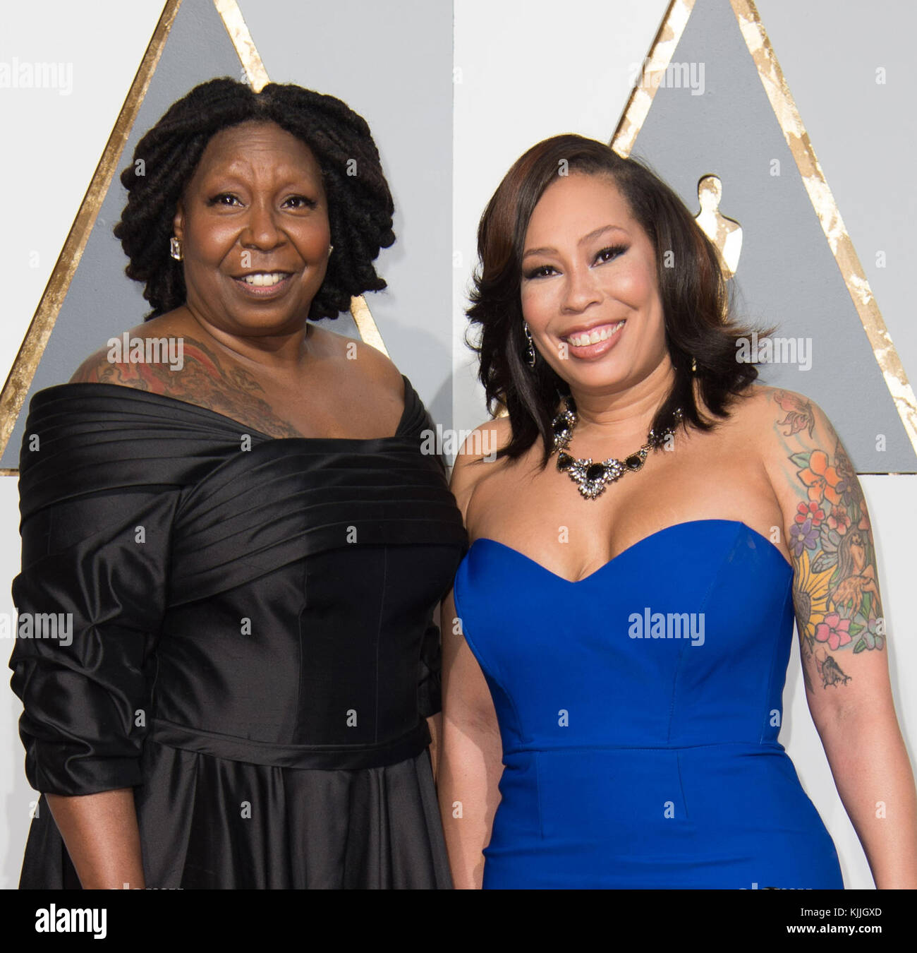 HOLLYWOOD, KALIFORNIEN - 28. FEBRUAR: Whoopi Goldberg und Tochter Alex Martin nehmen am 28. Februar 2016 an den 88. Annual Academy Awards im Hollywood & Highland Center Teil. Whoopi Goldberg und Tochter Alex Martin Stockfoto