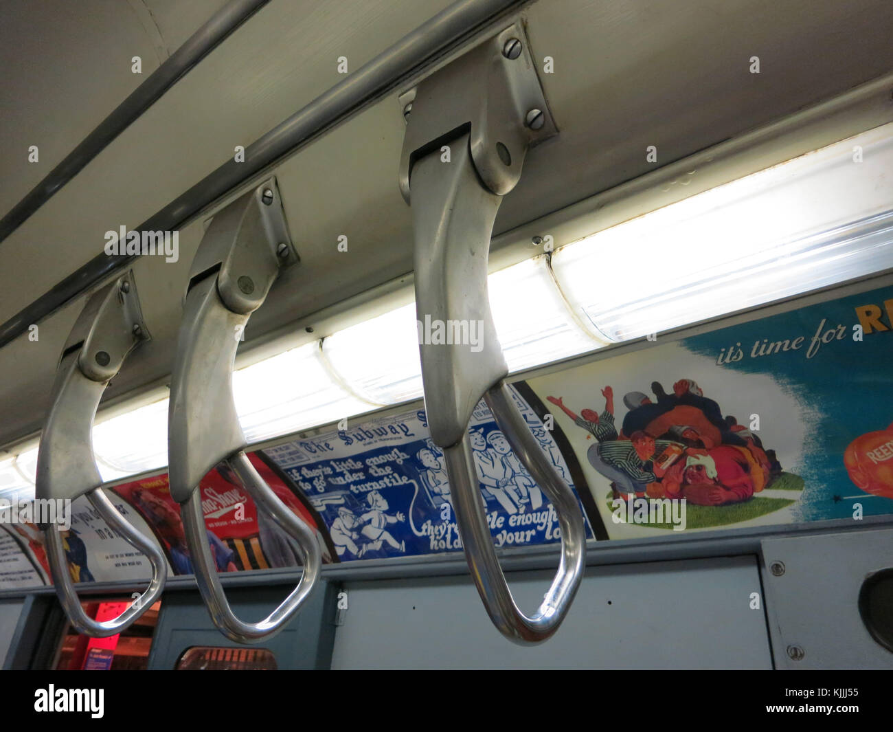 Brooklyn, New York - 15. September 2012: New York Transit Museum mit Vintage Zug. Stockfoto
