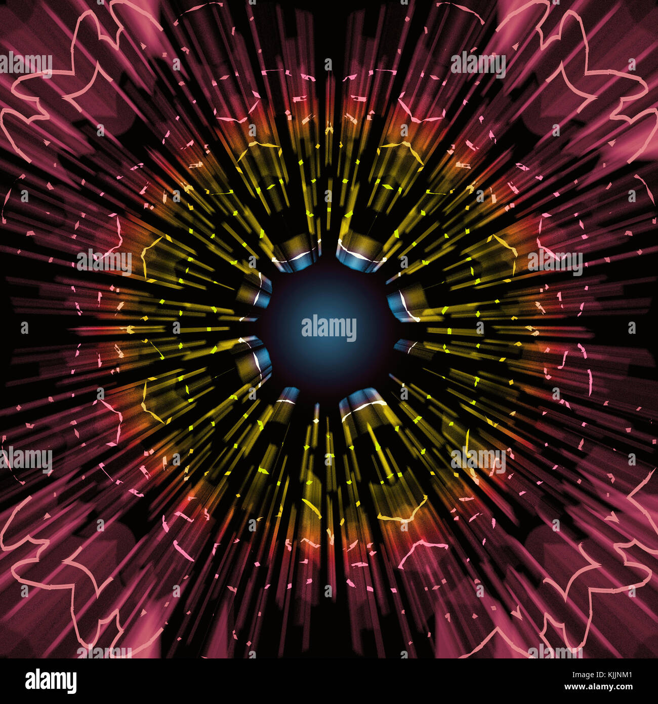 Computergenerierte Fractal Designs, Sternenlicht Stockfoto