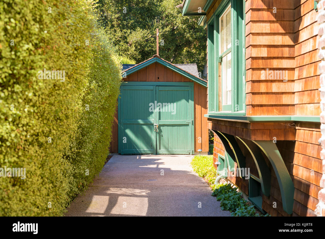 Palo Alto HP Garage Geburtsort des Silicon Valley. Hewlett Packard Garage Stockfoto