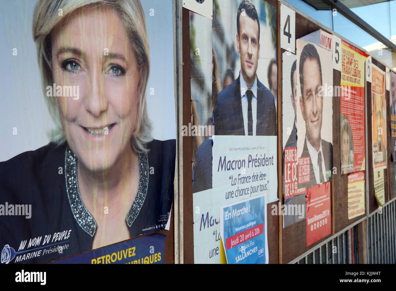 2017 französischen Präsidentschaftswahlkampf. Frankreich. Stockfoto