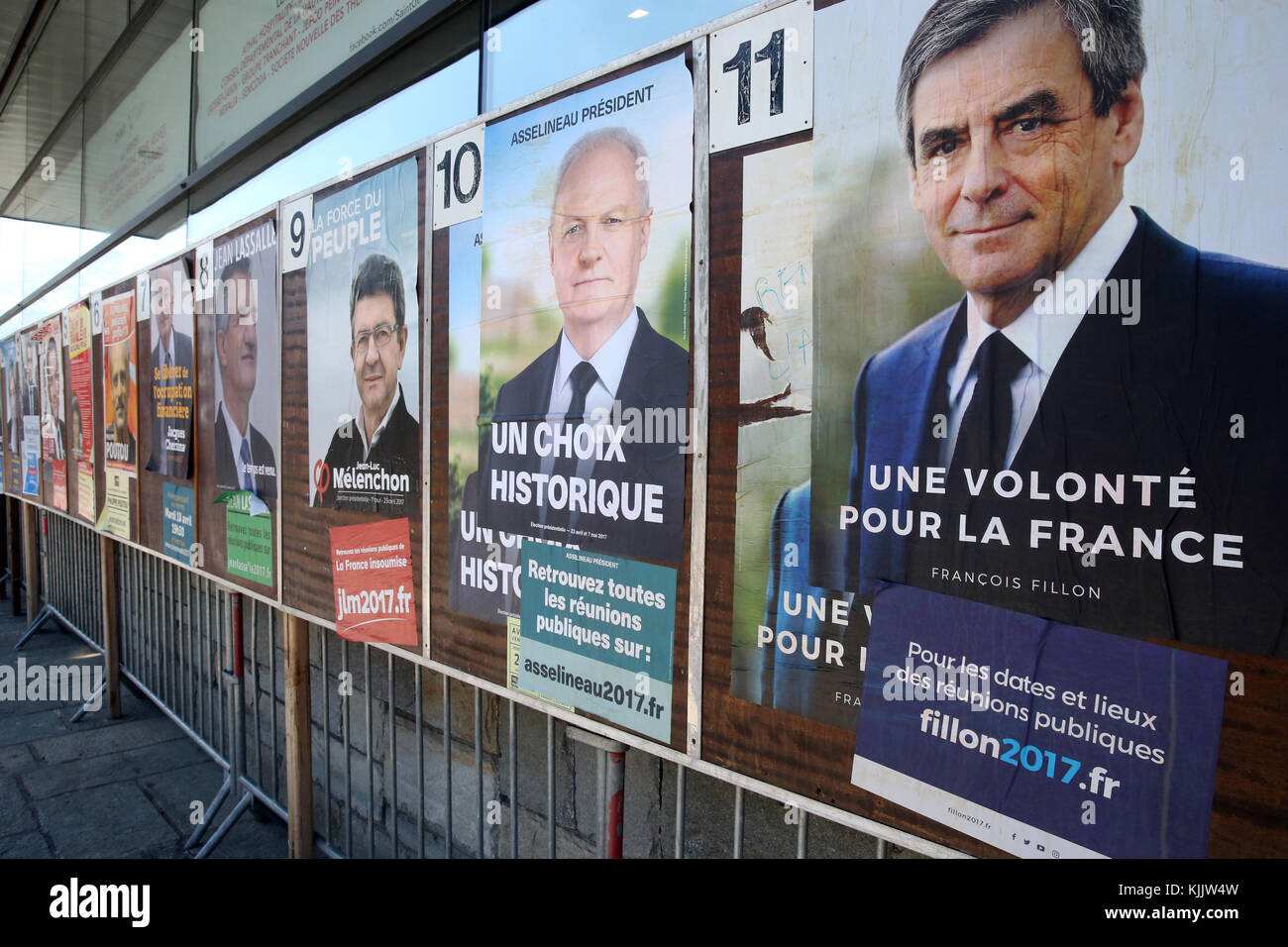 2017 französischen Präsidentschaftswahlkampf. Frankreich. Stockfoto